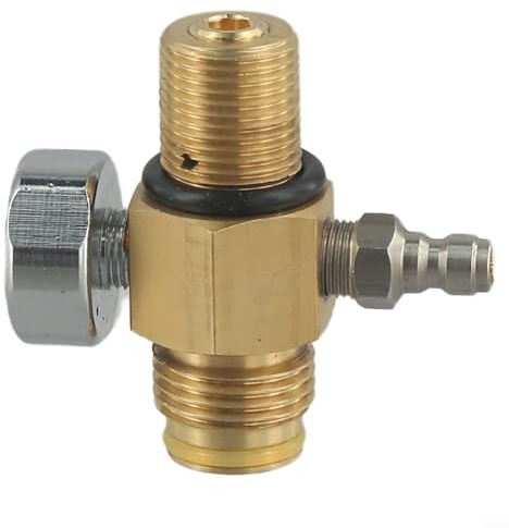 Einstellbarer Druckregler für HPA-Tankstiftventil, Zylinderregler mit präziser Steuerung, Ersatzventil für HPA-Tankstift (18 x 1,5 Gewinde)