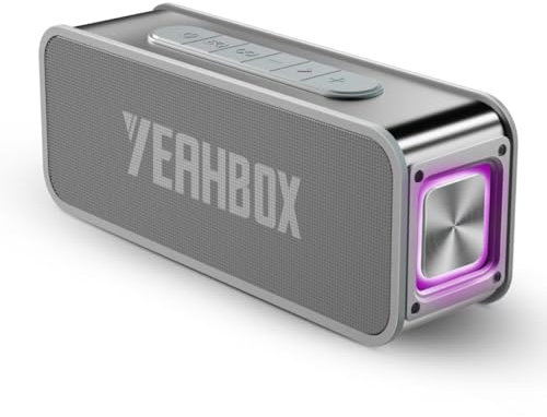 YEAHBOX Portable Bluetooth Speaker 50W Powerful Sound IPX6 Waterproof Speaker, Support Bluetooth/Aux/TF Card/U Disk Input, TWS Pairing Speakers for Home, Outdoor and Travel