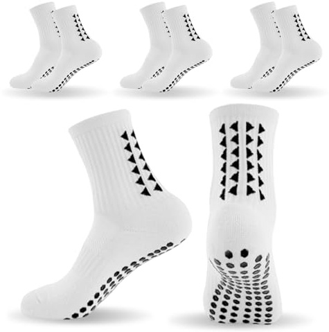 mtuihfo 3 Pairs Breathable Kids Grip Socks, Sweat-Absorbent Boys Socks, Grip Socks Football Kids for Running Hockey Football