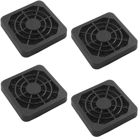 Hitefu 4 Pcs 40mm Black Plastic Fan Filter Cover, Mesh Design Dustproof Screen for PC & Server Cases