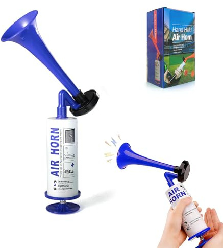 Moling Fanfare Druckluft Hupe,Megafon Tröte Manuelle,Airhorn aus Metall,Signalhorn für Boote,Fußball Fanartikel zum Anfeuern,Handball Zubehör,Alarm