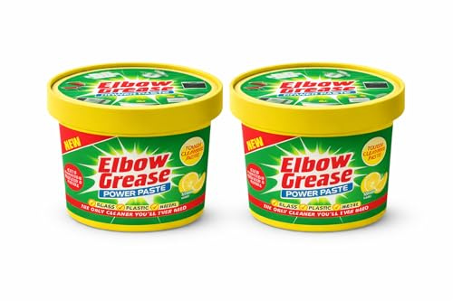 Elbow Grease Power Paste 350g x2 – Lemon Fresh – Tough Grease & Grime Remover – All Purpose Cleaner for Kitchen & Bathroom