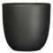 MICA Decorations 144278 Tusca Cache-Pot en céramique pour intérieur, Céramique, Noir Mat, 22,5 x 22,5 x 20 cm