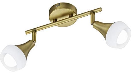 Trio Leuchten Deckenleuchte 803100204 Trumpet, Metall Altmessing, Glas weiß, exkl. 1 x E14