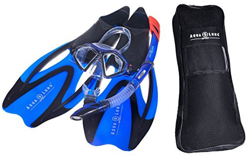 Proflex X Tauchset - Schnorchel Flossen Maske ABC Set von Aqua Lung (38/40, Blue transparent)