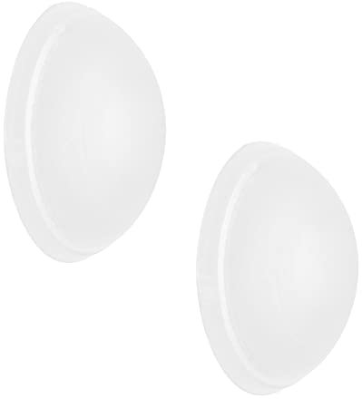 WAGNER design yourself Screw or Glue Wandpuffer-2tlg. Set-zum Schrauben oder Kleben, Kunststoff, weiß satiniert, 2 cm