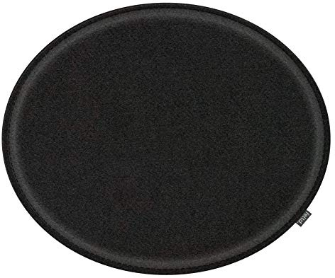 Feltd. Sitzkissen kompatibel mit Fritz Hansen/Jacobsen Serie 7, Black | kompatibel mit kompatibel mit Serie 7 Stuhl (Modell 3107); Größe 34 × 40 cm; aus Filz; gepolstert; mit Antirutschbeschichtung