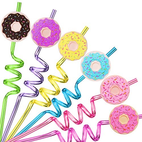 24 pajitas reutilizables para fiestas de cumpleaños | recuerdos de fiesta con 2 cepillos de limpieza