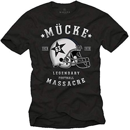 Mücke 63 - Herren T-Shirt - Football Helm Spencer Tracy Schwarz M