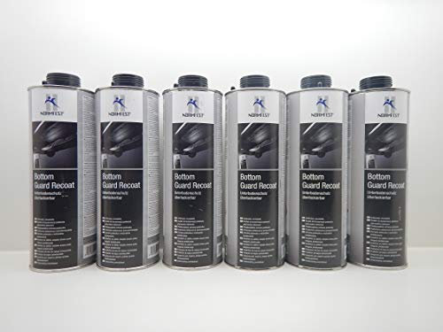 Normfest Bottom Guard Recoat – Überlackierbarer Unterbodenschutz mit Rost- und Steinschlagschutz, abriebfest, schnelltrocknend und temperaturbeständig für PKW & Nutzfahrzeuge – schwarz 6x 1 Liter