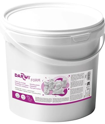 DARWI - DA0909999000C - Un Seau de Plâtre de Moulage - asciugatura all'aria aperta - Autodurcissant - Colore bianca - 10 KGS - Per bambini- DARWI FORM 10 KG