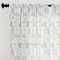 Encasa XO Polyester halbtransparent Gedruckt 140 cm W x 183 cm L Vorhänge mit Krawattenrücken 140x183 cm (6 ft), Branches Green - 2 Packung - Nicht schrumpfen & maschinenwaschbar