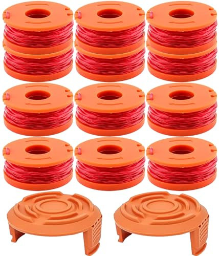 FYSHIQING Trimmer Spool Compatible with Worx Trimmer,10ft 0.065 Edger Spool Electric String Trimmers Refills for Worx,Suitable for Worx Weed Eater Parts (12+2 Pack)