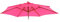 Mendler Toile de Rechange pour Parasol Florida, Toile de Rechange pour Parasol, Ø 3m Polyester 6 Baleines - Rose