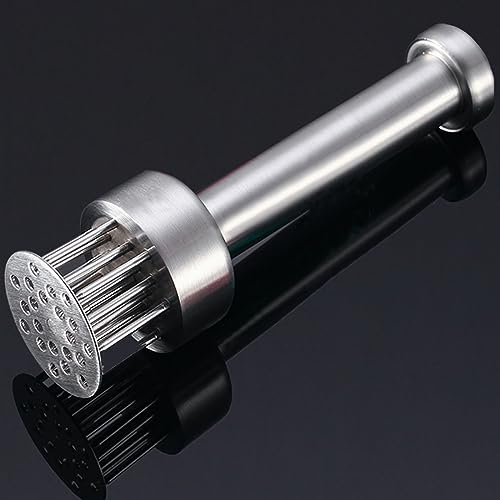EVEDMOT Meat Tenderizer Stainless Steel with Sharp Needles for Steak Chicken Pork Fish, Suitable Meat Tenderizer Tool with Cleaning Brush for BBQ or Kitchen