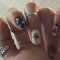AKOFIC 24 Pièces Faux Ongles Court Ovale, Faux Ongles à Coller French, Press on Nails avec Gel Pad, Noir et Blanc Faux Ongles Sans Colle Reutilisable pour Femmes et Filles