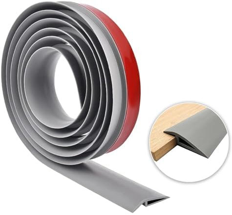 WZERHO üBergangsprofil Selbstklebend üBergangsleiste BodenleistenHöHenausgleich üBergangsleiste Selbstklebend TüRschwellen Leiste (1Löch Grey1m)