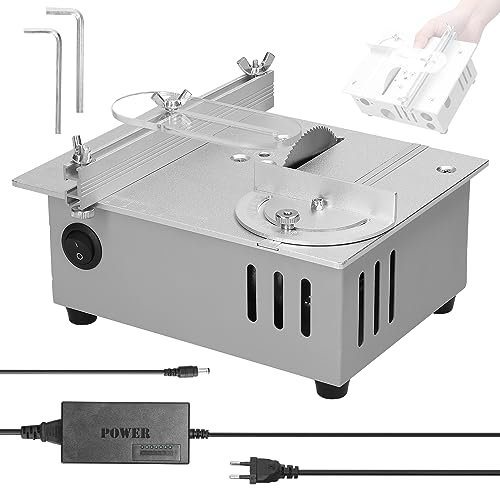 VISLONE Multifunktionale Tischkreissäge, 100W, elektrische Tischkreissägen, kleiner Haushalt, DIY-Sägeblatt, höhenverstellbar, Schneidwerkzeug, Holzbearbeitungsmaschine
