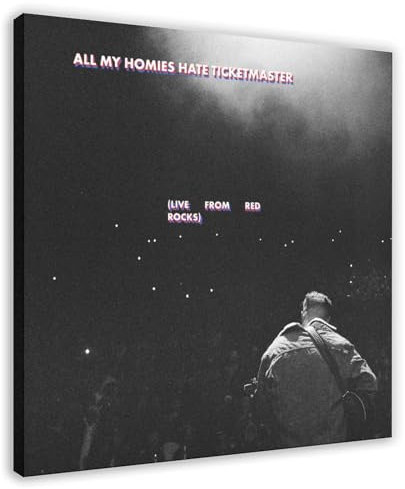 Zach Bryan Music All My Homies Hate Ticketmaster Poster Leinwand Poster Schlafzimmer Dekor Sport Landschaft Büro Zimmer Dekor Geschenk Rahmenstil 70 x 70 cm