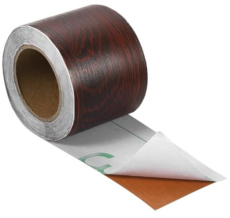 sourcing map Wood Grain Tape, 2 x33 Ft Self Adhesive Wood Grain Repair Patch for Baseboards, Doors, Floor Repair, Furniture Home Decor Rose Wood