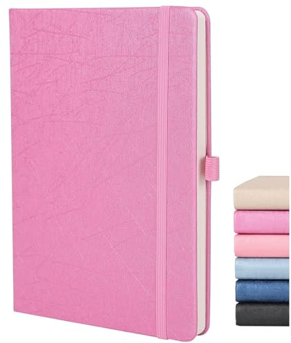 Bullet Dotted Journal A5, Dotted journal avec Papier épais Premium 120gsm - Pochette Rigide en Cuir Végétalien, Porte - Stylo, Poche Intérieure, Carnet de 160 Pages