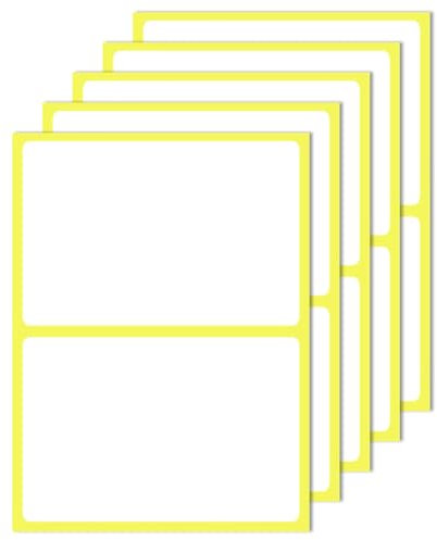 WEXFFU 90 Stück Klebeetiketten zum Beschriften, 152×102mm Adressetiketten Selbstklebend, Aufkleber zum Beschriften, Weiß Klebepapier A4 Bedruckbar