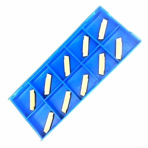 Finishing and Semi finishing Lathe Cutter Tools Set, 10 PCS MGMN200 Grooving Carbide Inserts