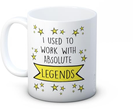 Keramik-Kaffeetasse mit Aufschrift I Used to Work with Absolute Legends, lustiges Geschenk zum Abschiedsgeschenk