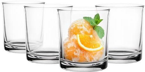 Glasmark KROSNO 1992 Glas Wasserglas Trinkglas Niedrig 160 ml Glas Robust Spülmaschinenfest Hochglanz Transparent