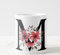 Tazza in Ceramica Bianca con Iniziale M Floreale, Tazza da Caffè o Tisana Personalizzata