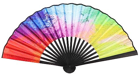 Ciieeo Dance Hand Fan Folding Fan Decorative Cloth Stage Performance Wedding Decor