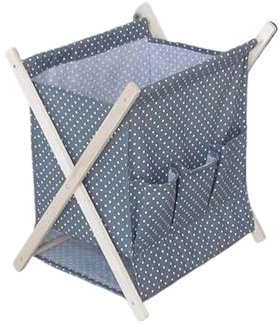 SENYAKI Porte-revues Tissu Pliant Gris Alphabet Magazine Livre et Support de Rangement for journaux Stockage Moyen Panier d'organisation à Domicile Articles ménagers(010)