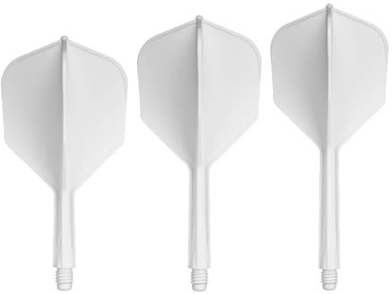 GOAT - Air White No6 Flights Inbetween, 3 Kunststoff Dart Flights mit Schaft Flights, Dart zubehör