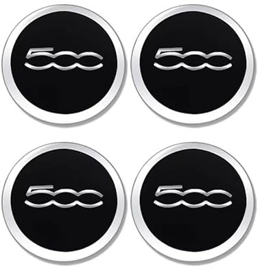 4X Felgenkappen Nabendeckel Felgendeckel Radkappen für FIAT 500 500e 500X 500c 56mm, ABS Robuste Nabenkappen Aufkleber Wasserdicht Felgenabdeckungen Mit Logo,C