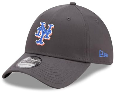 New Era Baseball Cap Kappe 39Thirty Modell gebogener Schirm Stretch-Material MLB Accessoire grau