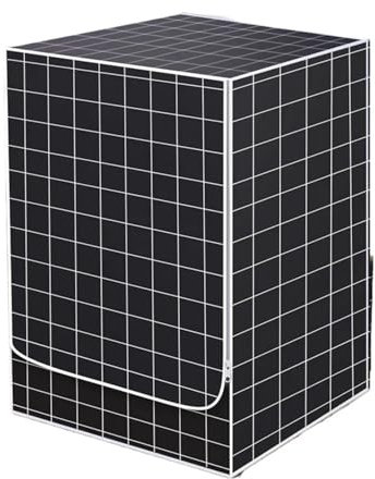 GIJMZY Cubierta de Lavadora Funda Lavadora Negra for Lluvia Y Secadora Frontal 12kg Alfombrilla Impermeable(A9,60x44x85cm S)