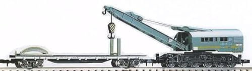 ARTE DEGLI ARGENTI 2772 GRU GIGANTE SEMOVIBILE E ROTANTE FERROVIARIA CON CARRO APPOGGIO SCALA-N 1/160