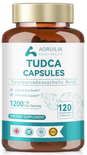 TUDCA Supplement, Tauroursodeoxycholic Acid Complex 1200mg Per Servings, Bile Salts for Liver & Gut Health Support, 120 Capsules (120 Count (Pack of 1))