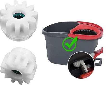 2 Stück Easy Mop Pedal Besen Spin Ersatz, Wischmoppgetriebe, Einweg-Kupplungslager Eimer Zahnräder für OCedar Easywring