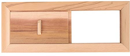 ZephyVita Rejilla de ventilación para piscina, panel de ventilación de madera de cedro, ajustable, 34 x 13,7 cm, equipo de sauna