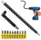 12 Pcs Flexible Drill Bit Extension Set,11.8 inch Bendable Flexible Extension Bit+90° Right Angle Screwdriver Bits Soft Shaft for Drive Shaft Tip+10 Pcs Screwdriver Bit Set,Flexible Screwdriver
