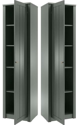 Wohnwand in grün, Landhaus Wohnkombination 4-teilig 270 x 198 cm, Forres