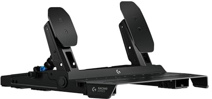 Logitech G RS Pedale - Sim Rennpedale mit 75 kg Wägezellenbremse, einstellbare Pedalpositionen, modulares Design, robuster ausziehbarer Stahlrahmen