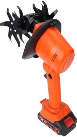 Generic Motoculteur sans Fil 24 V, Largeur et Profondeur de Travail de 10 Cm, 235 TR/Min, Motoculteur électrique Portatif pour Le Travail du Sol et de la pelouse. (Prise UE)
