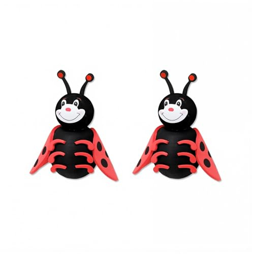Spunklad 2 Pcs Ladybug Car Antenna Topper Car Aerial Ball EVA Foam Antenna Ball for Car, Truck, Suv Decoration