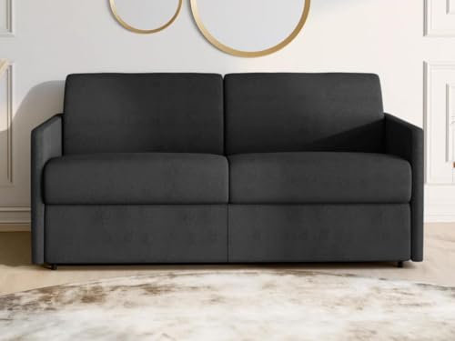 Kauf Unique Schlafsofa 4-Sitzer - Liegefläche: 160 cm - Matratzenhöhe: 14 cm - Stoff - Grau - CALIFE