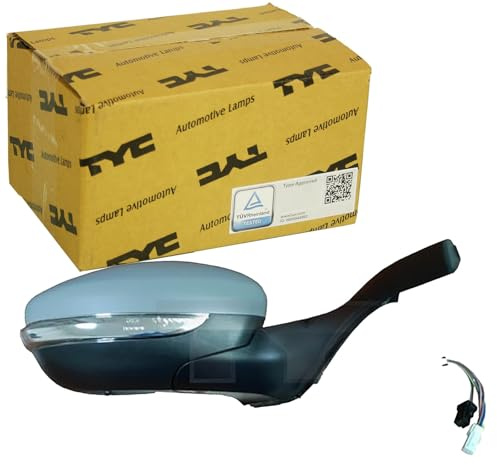 TYC Außenspiegel 326-0113 rechts, mit Temperatursensor | Kompatibel mit: PEUGEOT 2008 I, 208 I, 208 Kasten/Schrägheck