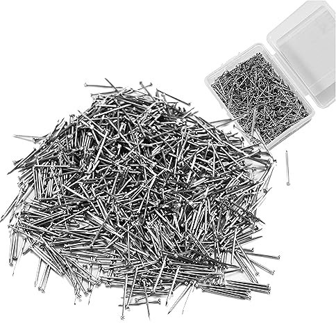 1500 STK. Stecknadeln ohne Kopf - 13 mm Pins in praktischer Box - zum Basteln & Nähen & Kurzwaren
