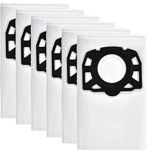 6 x vacuum cleaner bags for Kärcher WD4, WD5, WD6, KFI 487, dust bags for Kärcher MV 4, MV 5, MV 6, WD5P, WD6P, fleece filter bags 2.863-006.0
