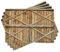 ABAKUHAUS Rustikal Platzmatten, Holz-Holz-Tür Plank, Waschbare Stoff Esszimmer Küche Tischdekorations Digitaldruck, Kamel